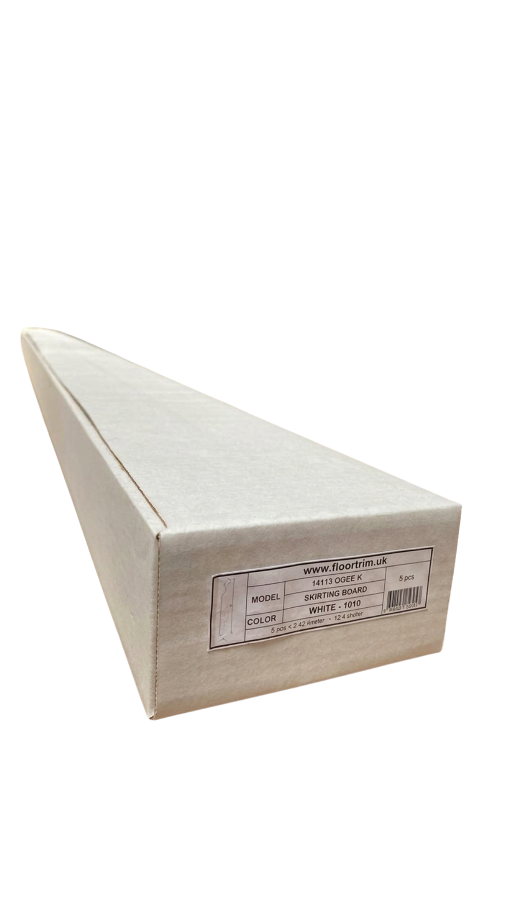 White Skirting Board  14113 OGEE K – White 1010 – Pack of 5