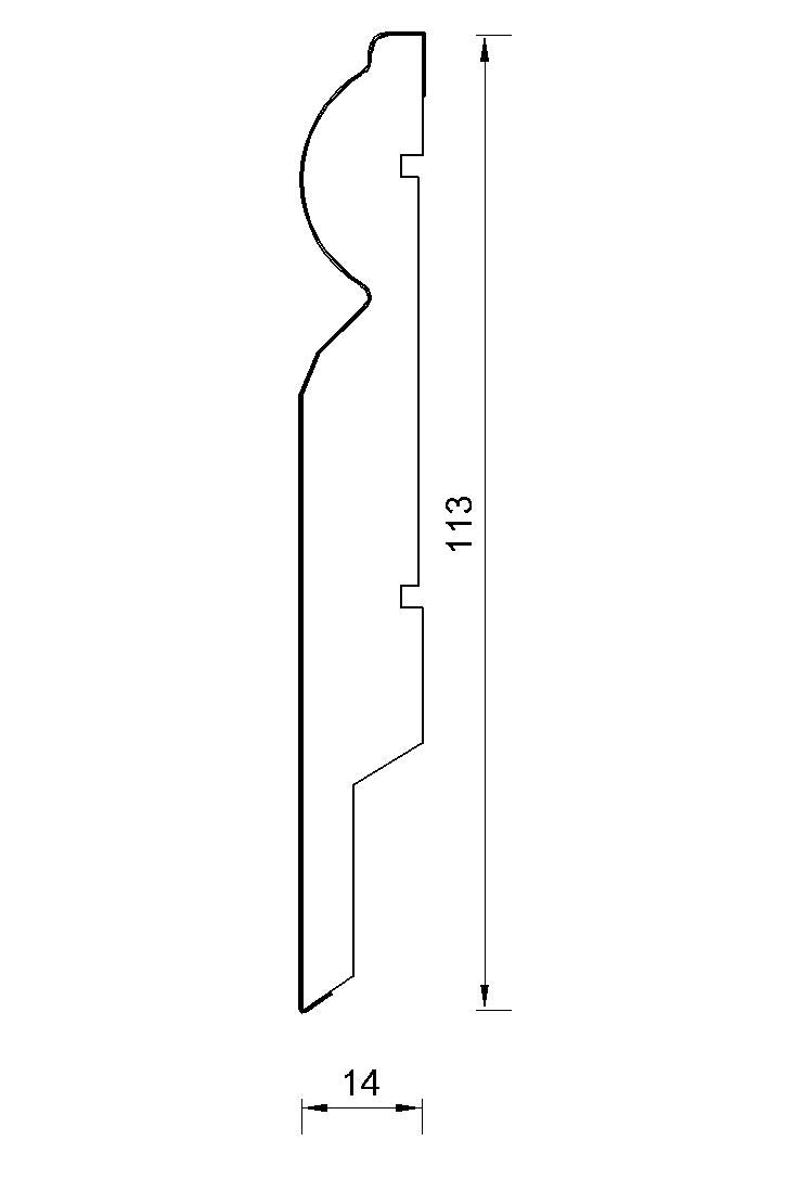 White Skirting Board  14113 TOROS K – White 1010 – Pack of 5