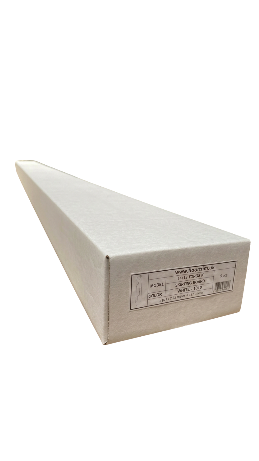 White Skirting Board  14113 TOROS K – White 1010 – Pack of 5
