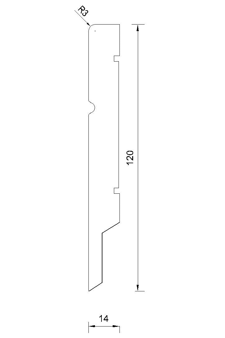 White Skirting Board  14120 FU-K-R3 – White 1010 – Pack of 5