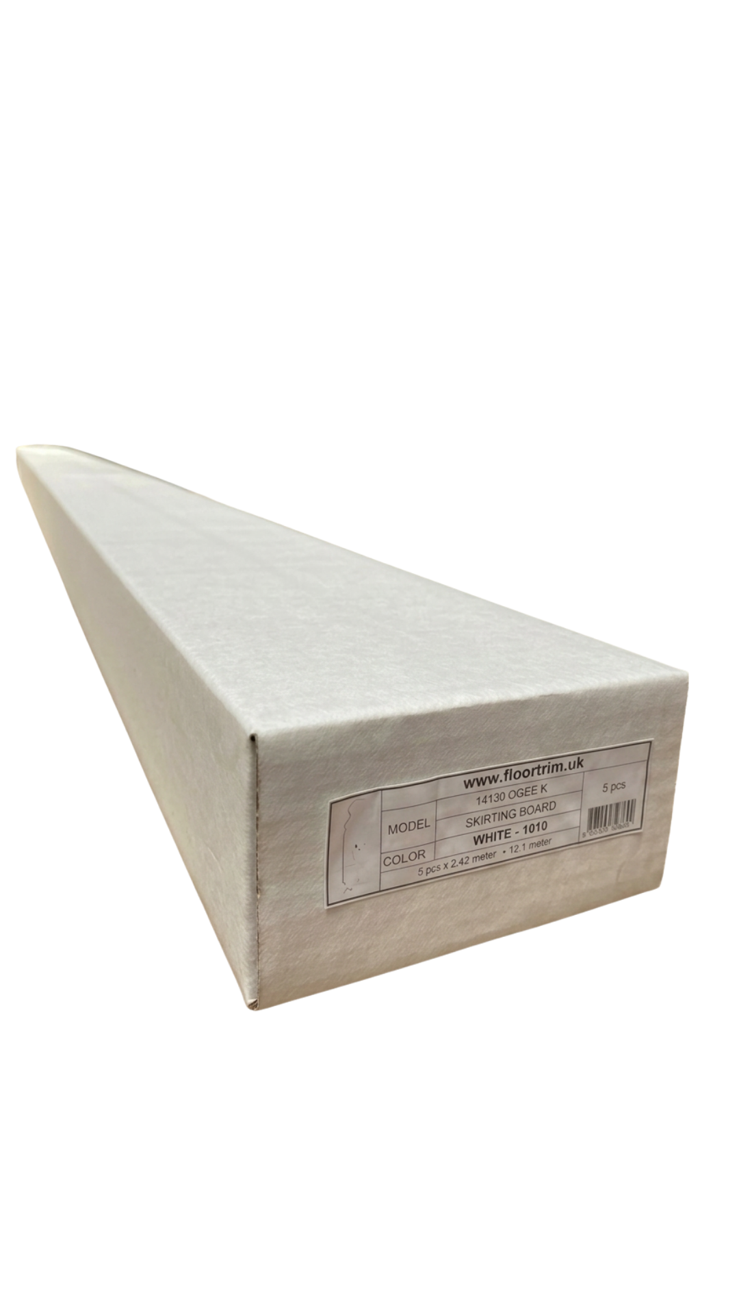 White Skirting Board  14130 OGEE K – White 1010 – Pack of 5