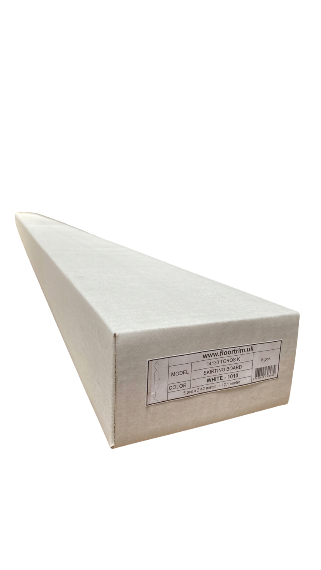 White Skirting Board 14130 TOROS K – White 1010 – Pack of 5 | FloorTrim UK