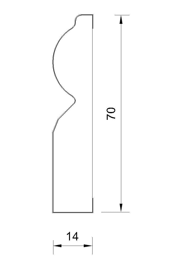 White Architrave 1470 TOROS P – White 1010 – Pack of 8