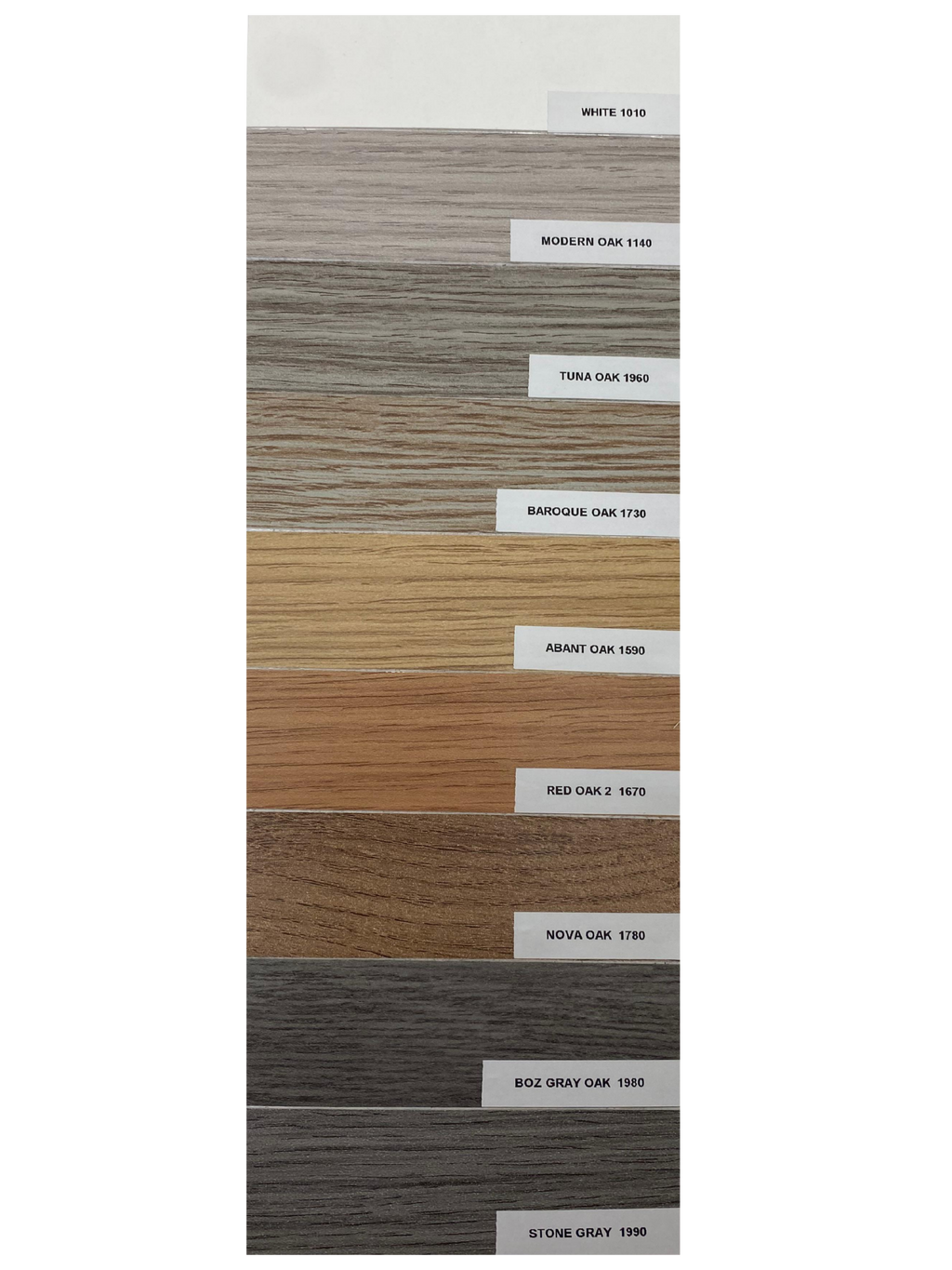 Scotia Beading Colour Chart (9 Colours)