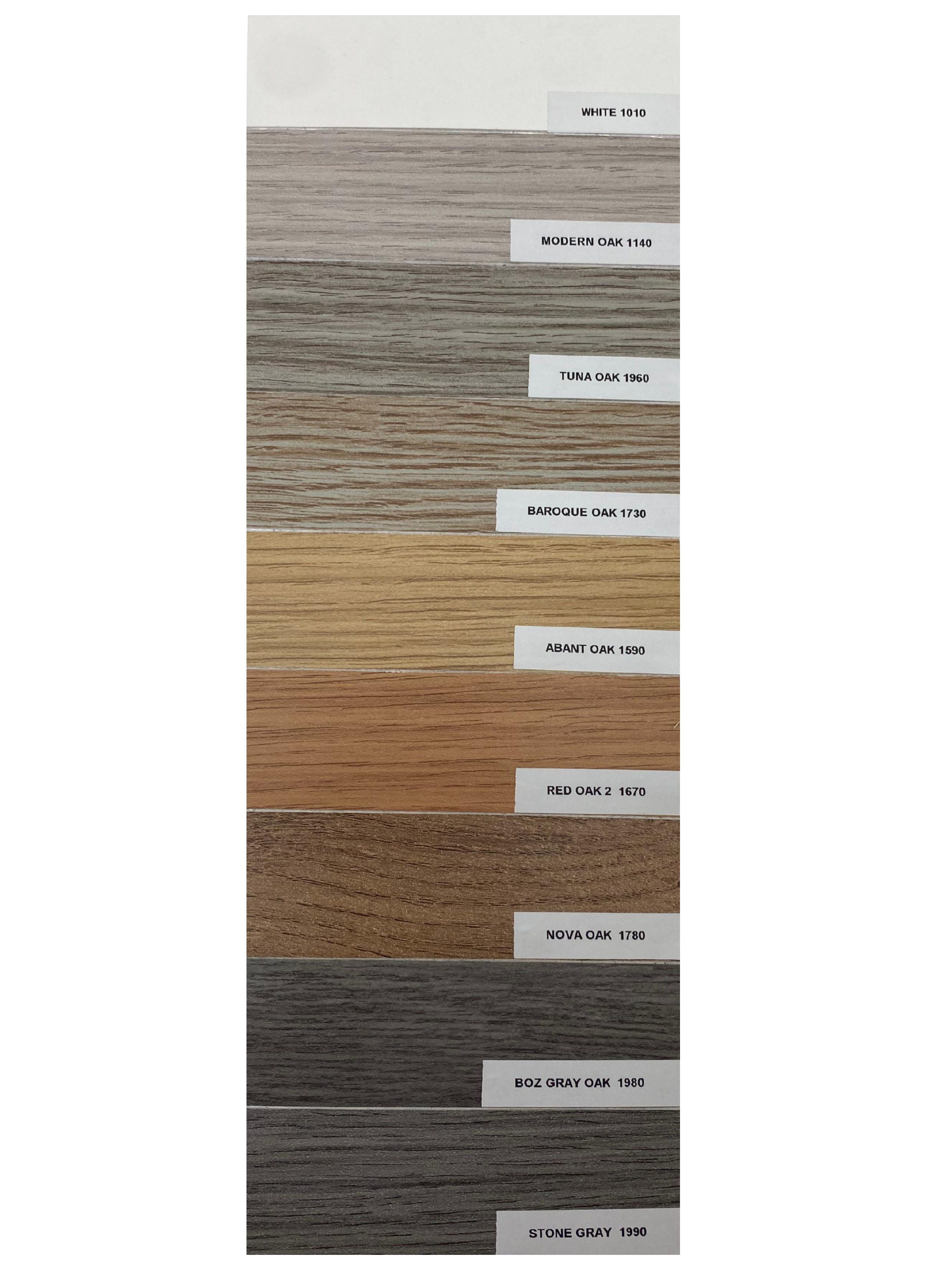 Scotia Beading Colour Chart (9 Colours)