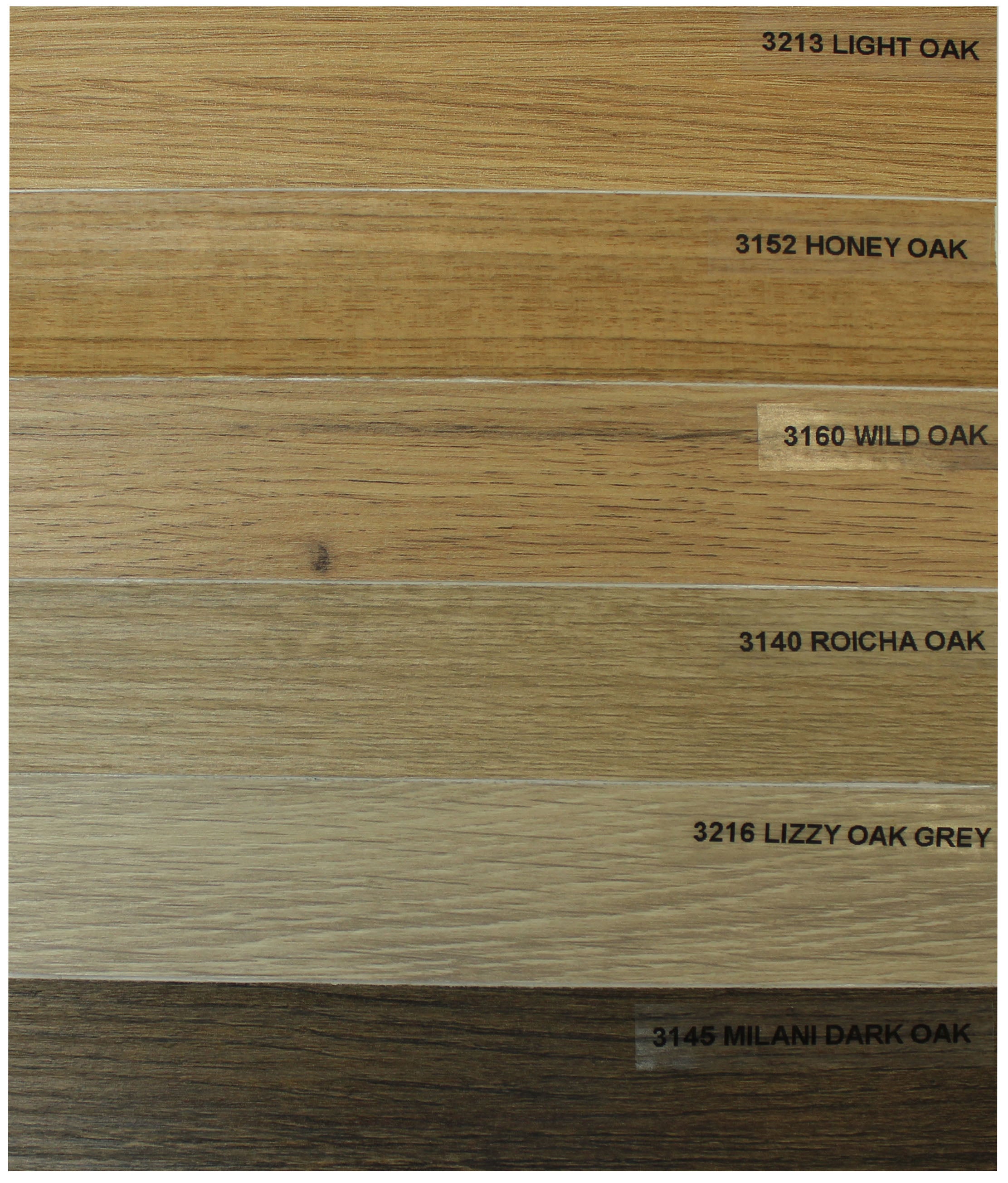 Stair Cladding Colour Chart (6 Colours)