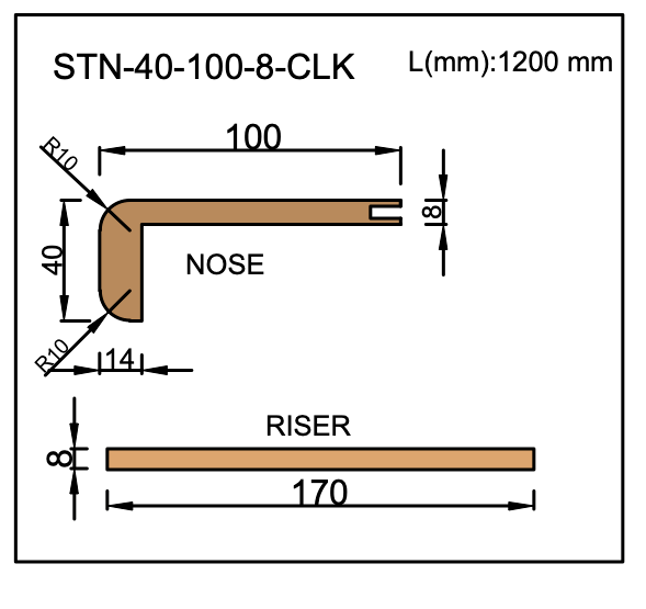 Stair Nose Profile with Groove