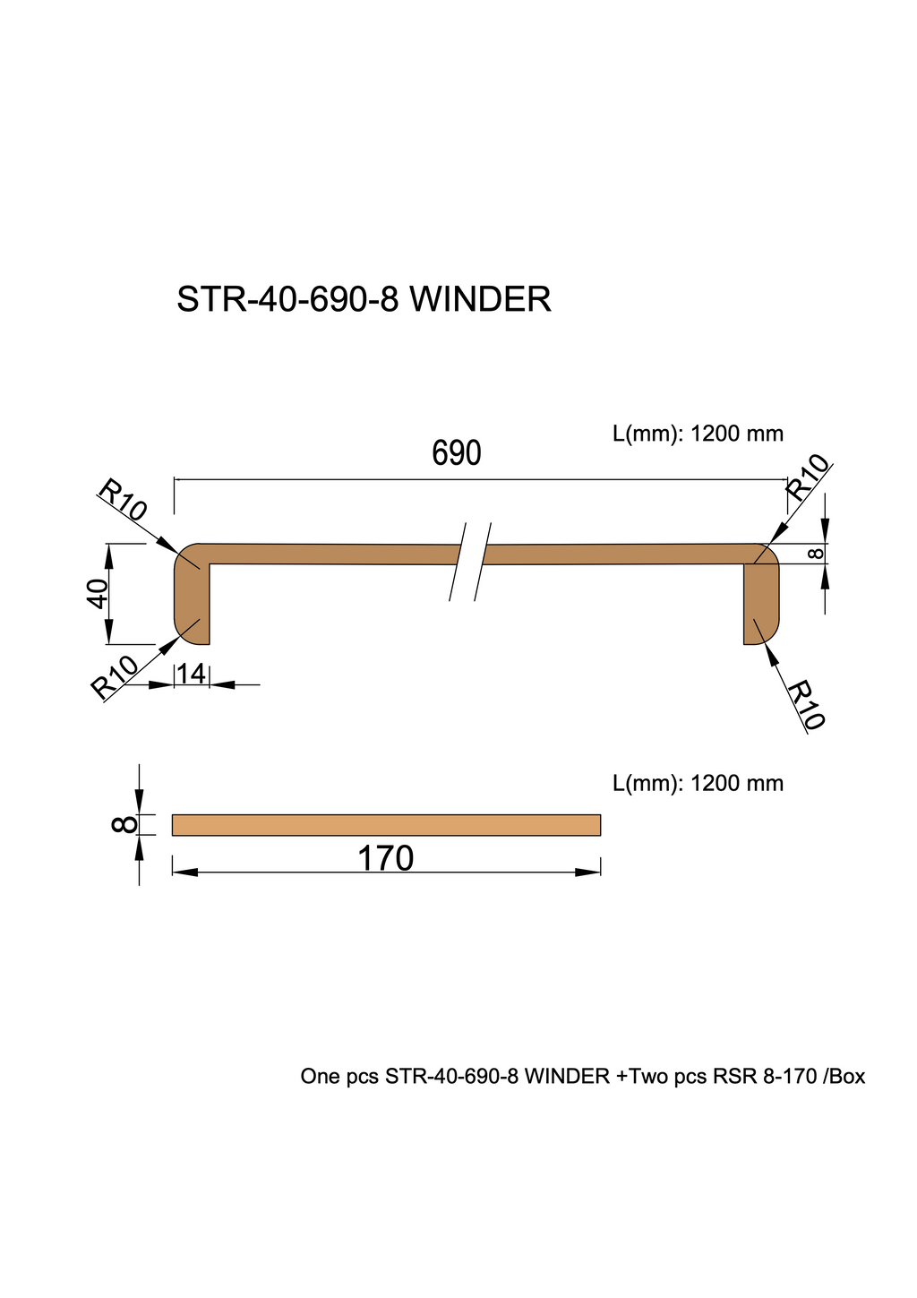 Winder Double Tread Profile