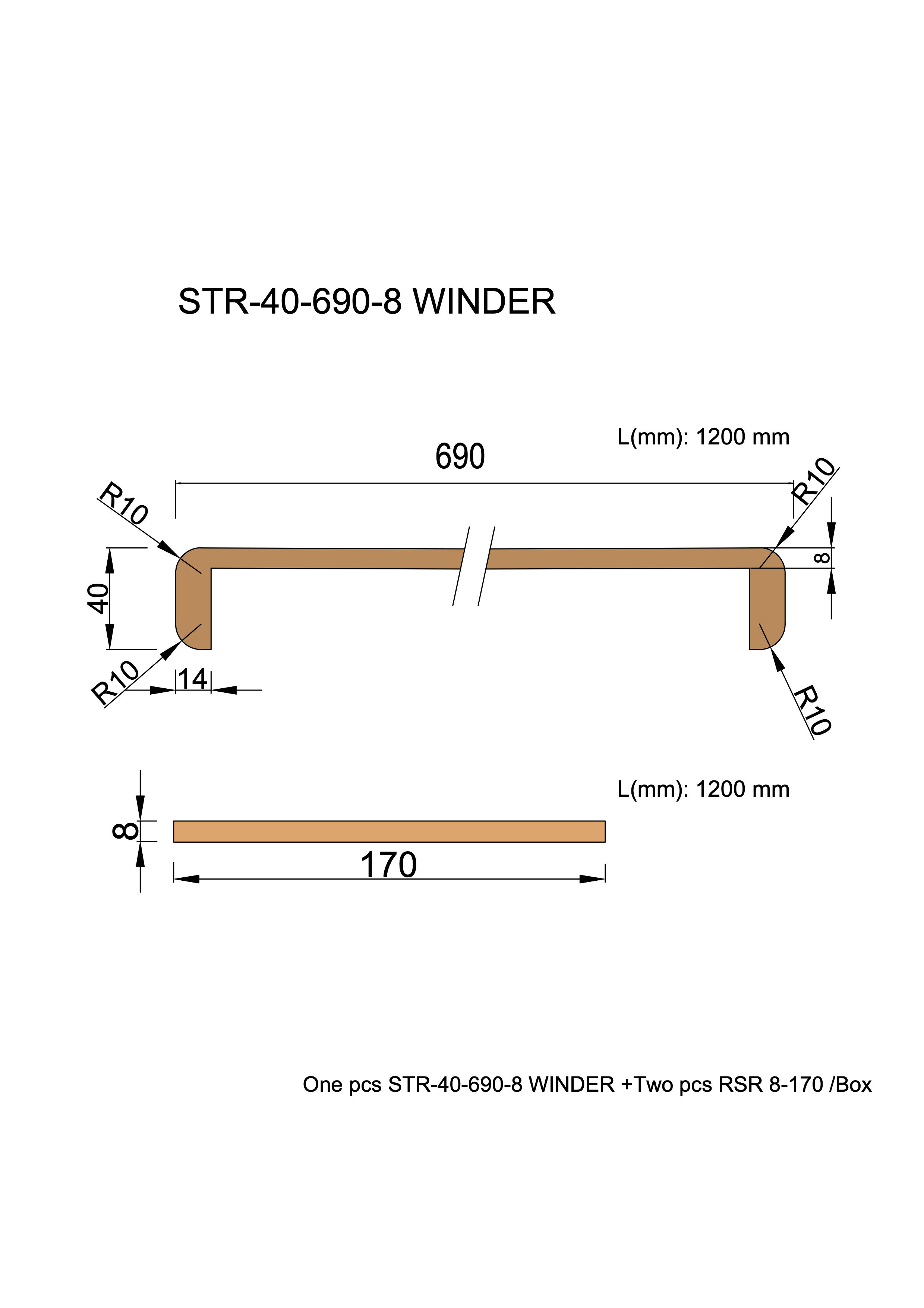 Winder Double Tread Profile