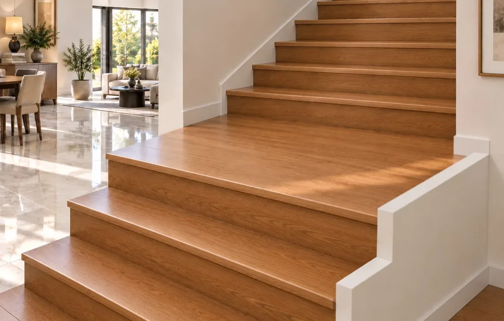 Finish B with landing boards continuing at the top of the staircase