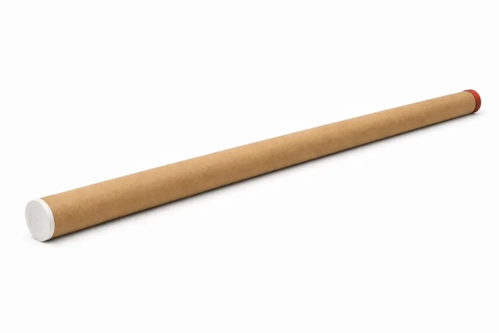 Long cardboard protective tube used for delivery
