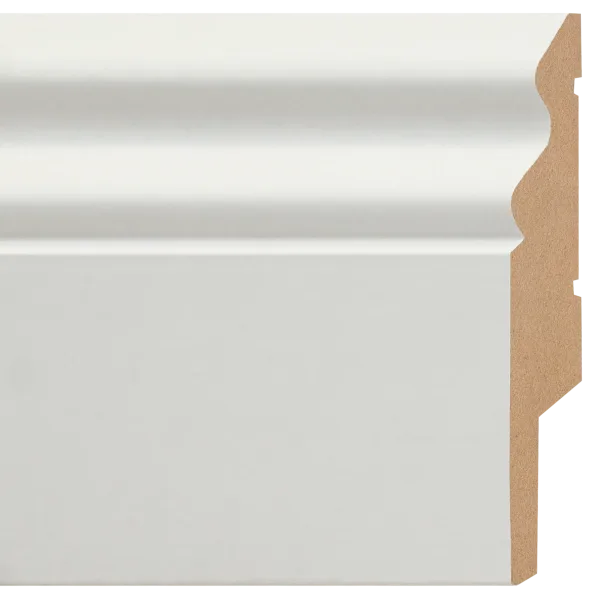 White MDF Ogee Skirting Board 113 × 14 mm – Pack of 5