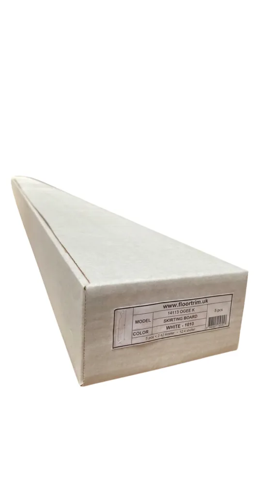 White MDF Ogee Skirting Board 113 × 14 mm – Pack of 5