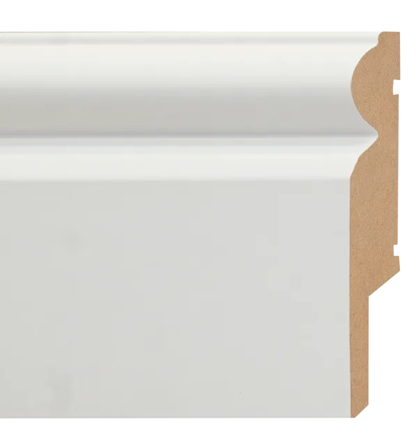 White MDF Torus Skirting Board 113 × 14 mm – Pack of 5