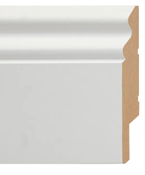 White MDF Ogee Skirting Board 130 × 14 mm – Pack of 5