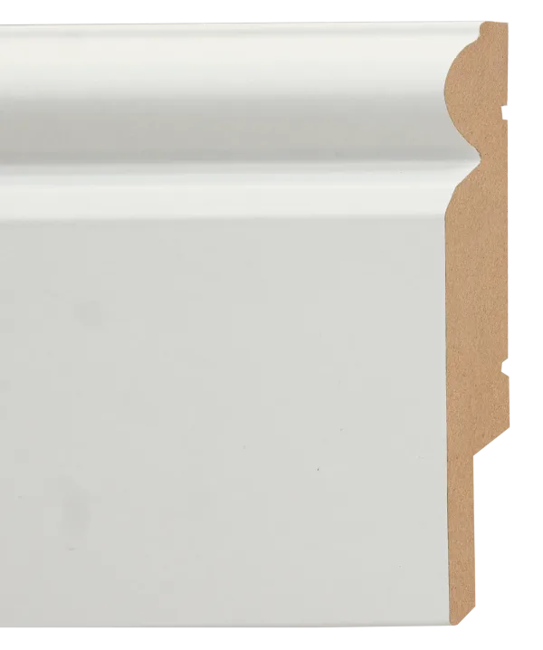White MDF Torus Skirting Board 130 × 14 mm – Pack of 5