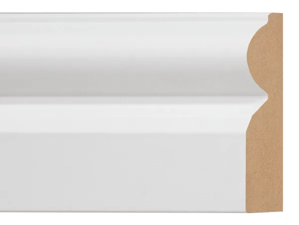 White MDF Torus Architrave 70 × 14 mm – Pack of 8