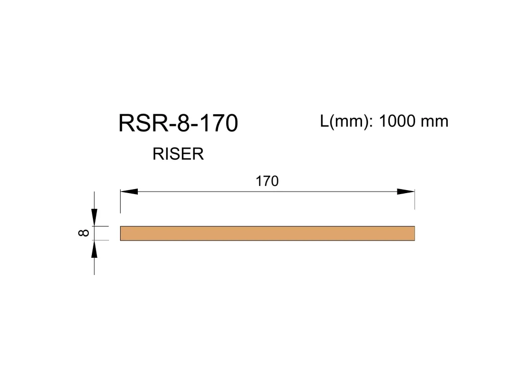 Stair Riser – Reversible Décor / White